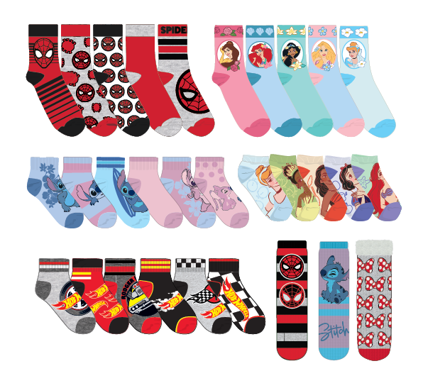 Licensed Big Kids Socks